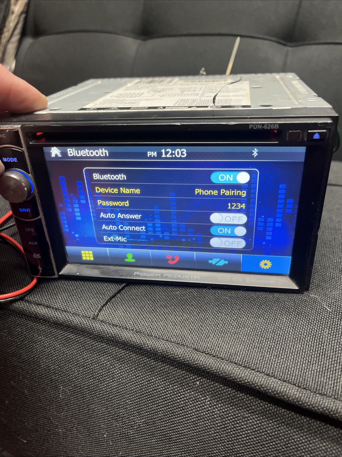 Power Acoustik Aftermarket Radio Stereo Control Audio pdn-626b Tested