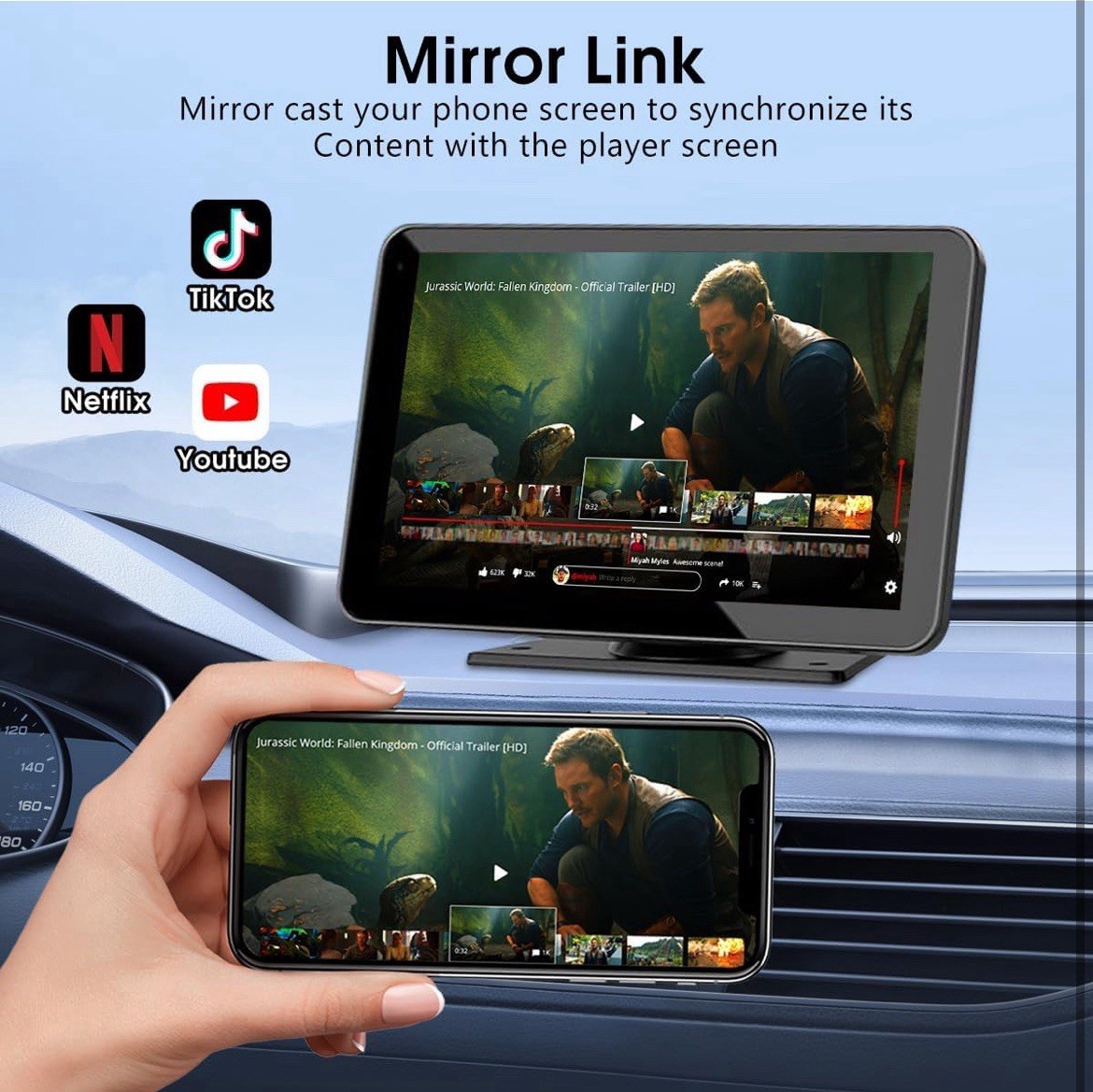 2025 Enhanced Carplay Screen for Car – 7″ HD Portable Carplay & Android Auto …