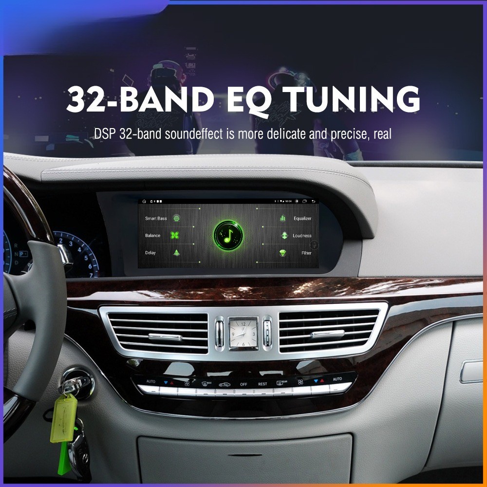10.25” Car Display Android Stereo CarPlay For Mercedes Benz S Class W221 NTG3.0