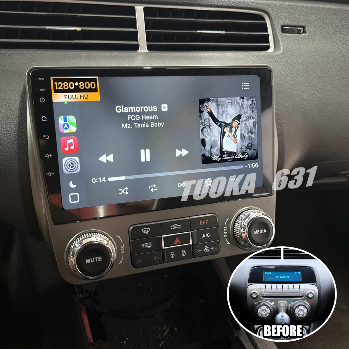 For Chevrolet Camaro 2010-2015 Apple Carplay Android 13 Stereo Car Radio GPS Nav