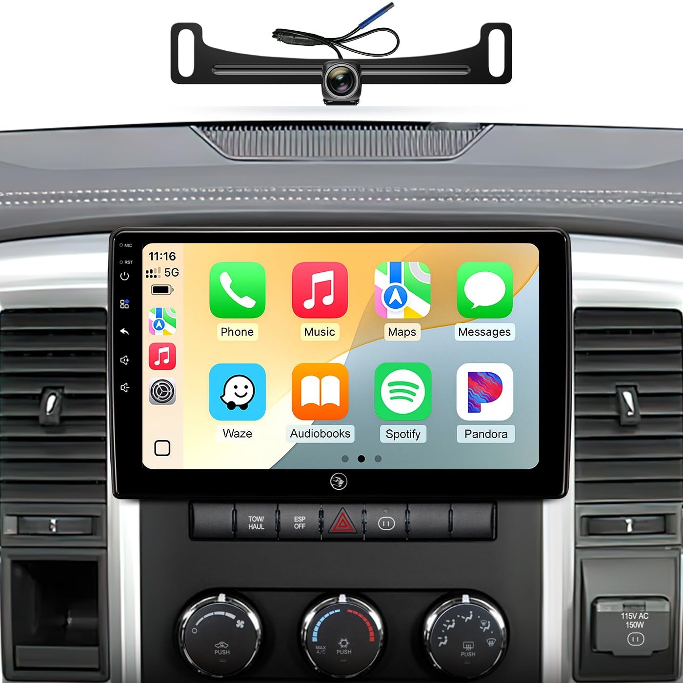 10.2″ IPS Touch Screen Car Radio for Dodge Ram 1500/2500/3500, GPS, CarPlay