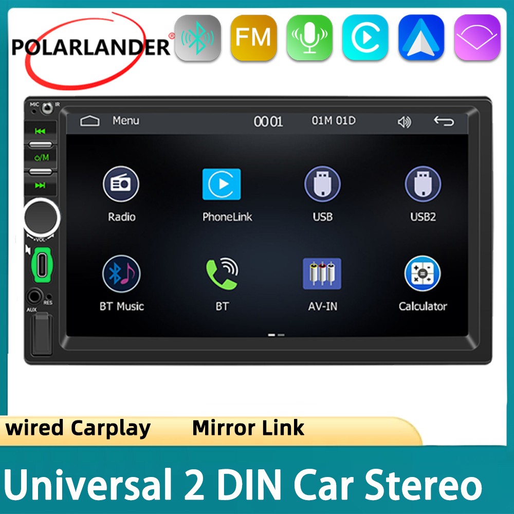 F7018C Reversing Image with Bluetooth & Car MP5 Player Wired CarPlay