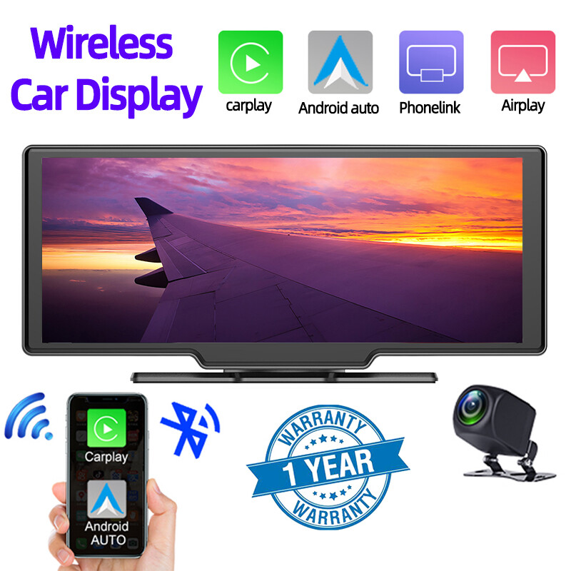 10 Inch Carplay Android Auto Bluetooth AUX Touch Screen Mirror Link Camera FM