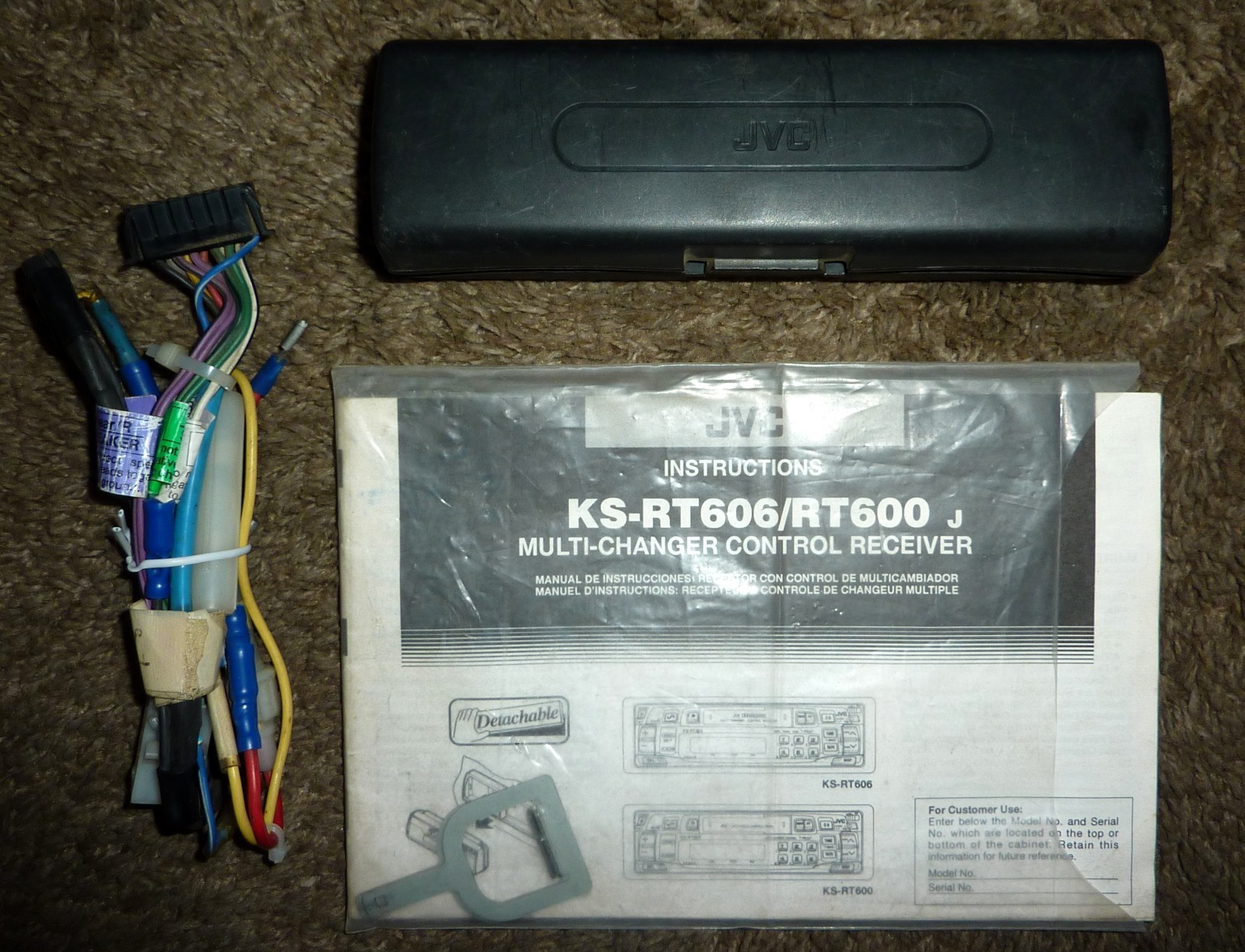 JVC KS-RT600 Multi-Changer Control Stereo Cassette Receiver w/ Manual