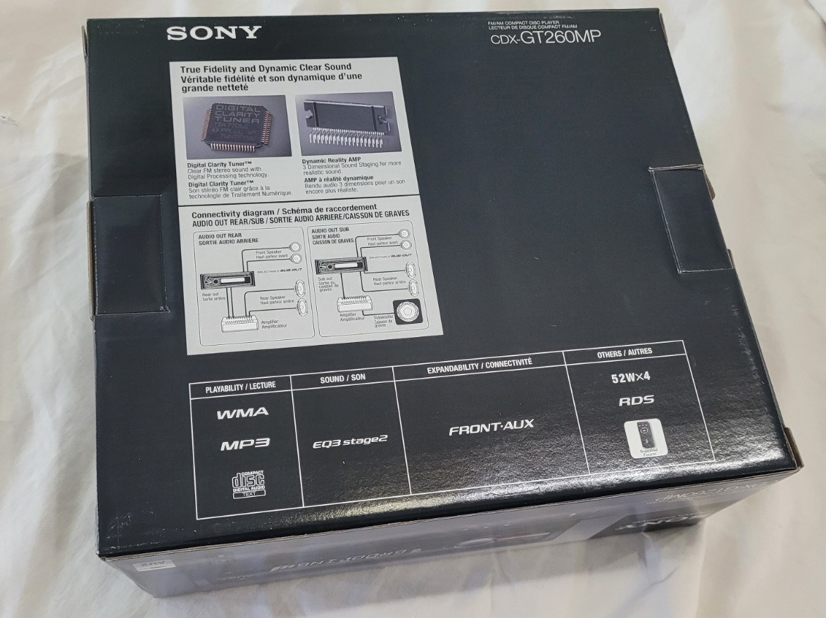 Vtg Sony CDX-GT260MP CD Player/MP3 In Dash Receiver W/clean Box NEW