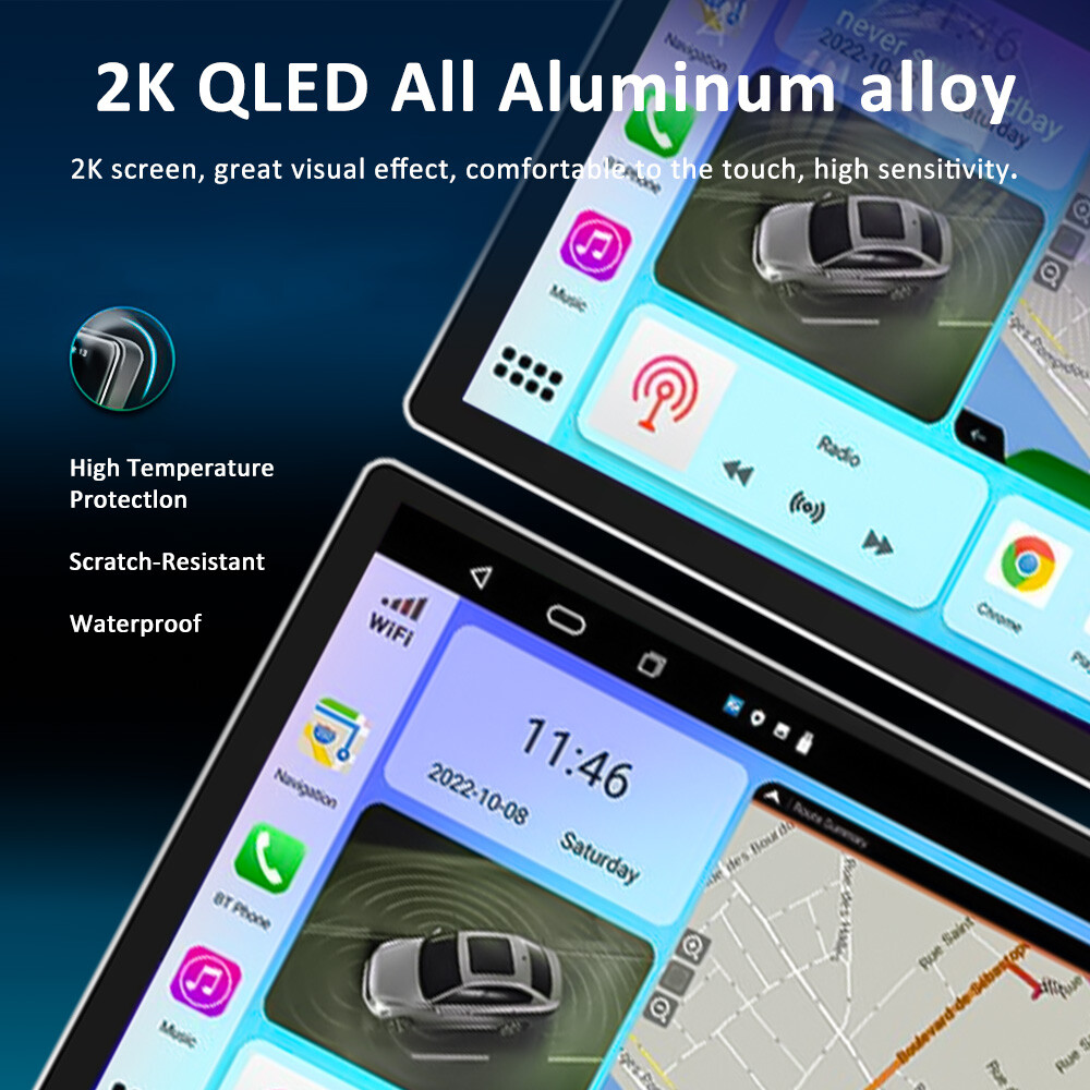Double 2 Din 13.1” Andriod 12 Carplay Car Radio Stereo GPS Wifi Touch Screen