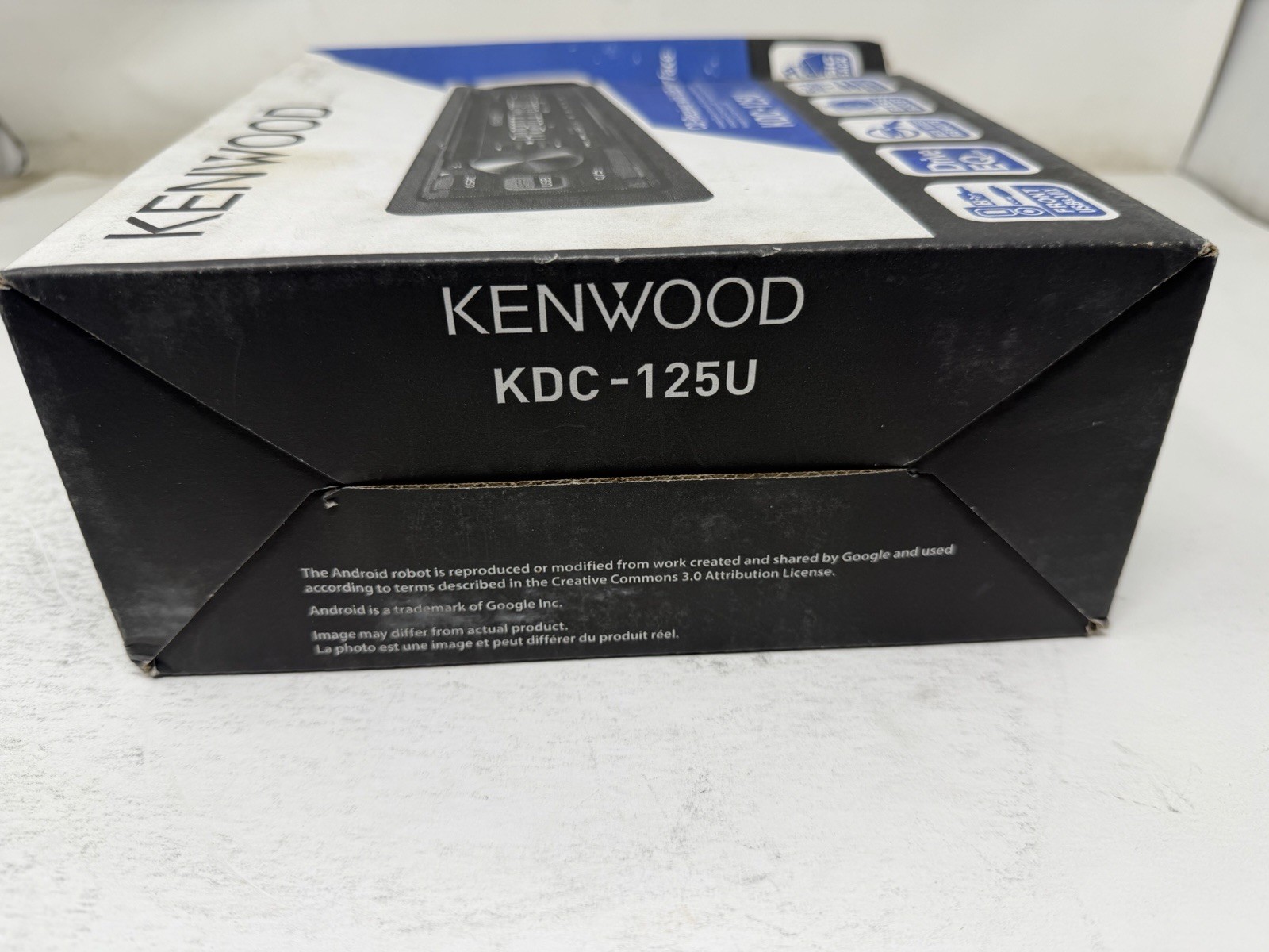 Kenwood KDC-125U CD-Receiver with Detachable Faceplate USB Bluetooth brand new