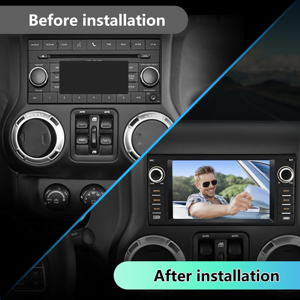 Eaglenav Car Stereo For Jeep Wrangler Jk Compass Patriot Chrysler Dodge Ram