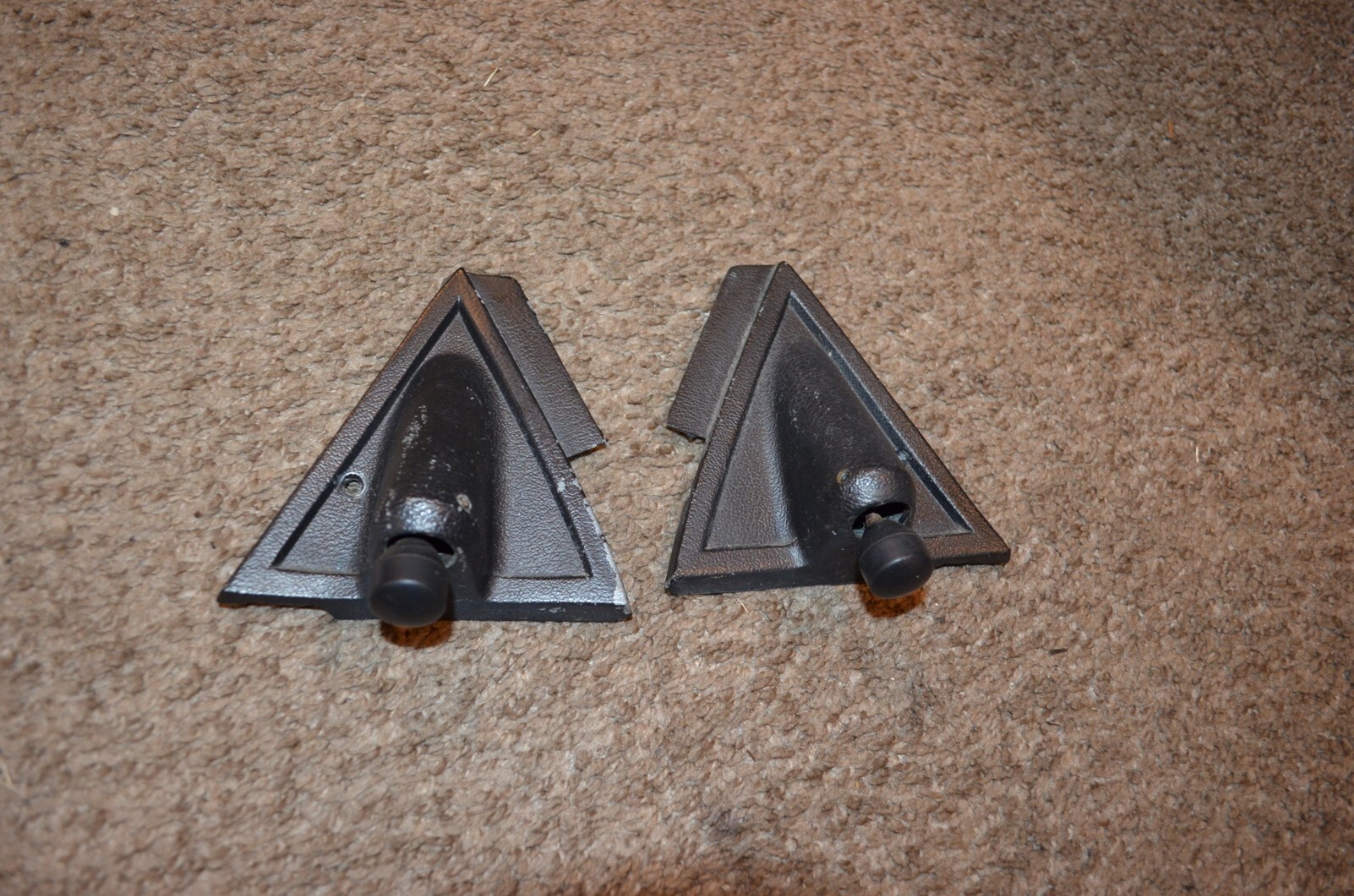 1979-1986 FORD MUSTANG GT MIRROR COVERS BOLT CAPS TRIM BEZEL PAIR LEVERS