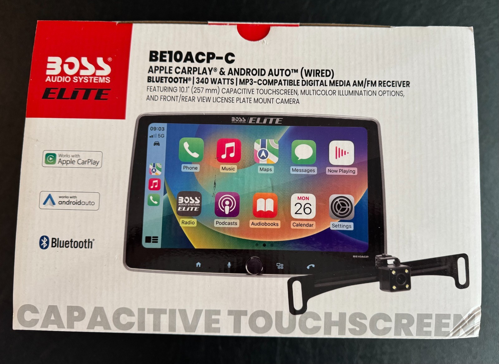 Boss Elite BE10ACP-C 10.1″ Apple CarPlay Android Auto Bluetooth Stereo + Backup