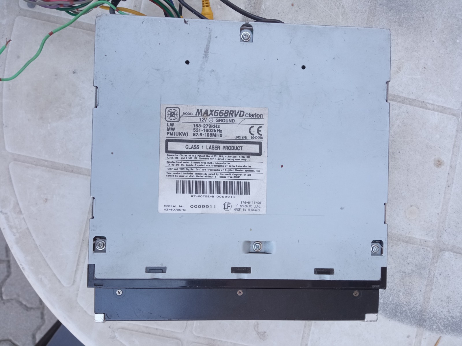 Clarion Max668rvd Max 668 Rvd Car Radio