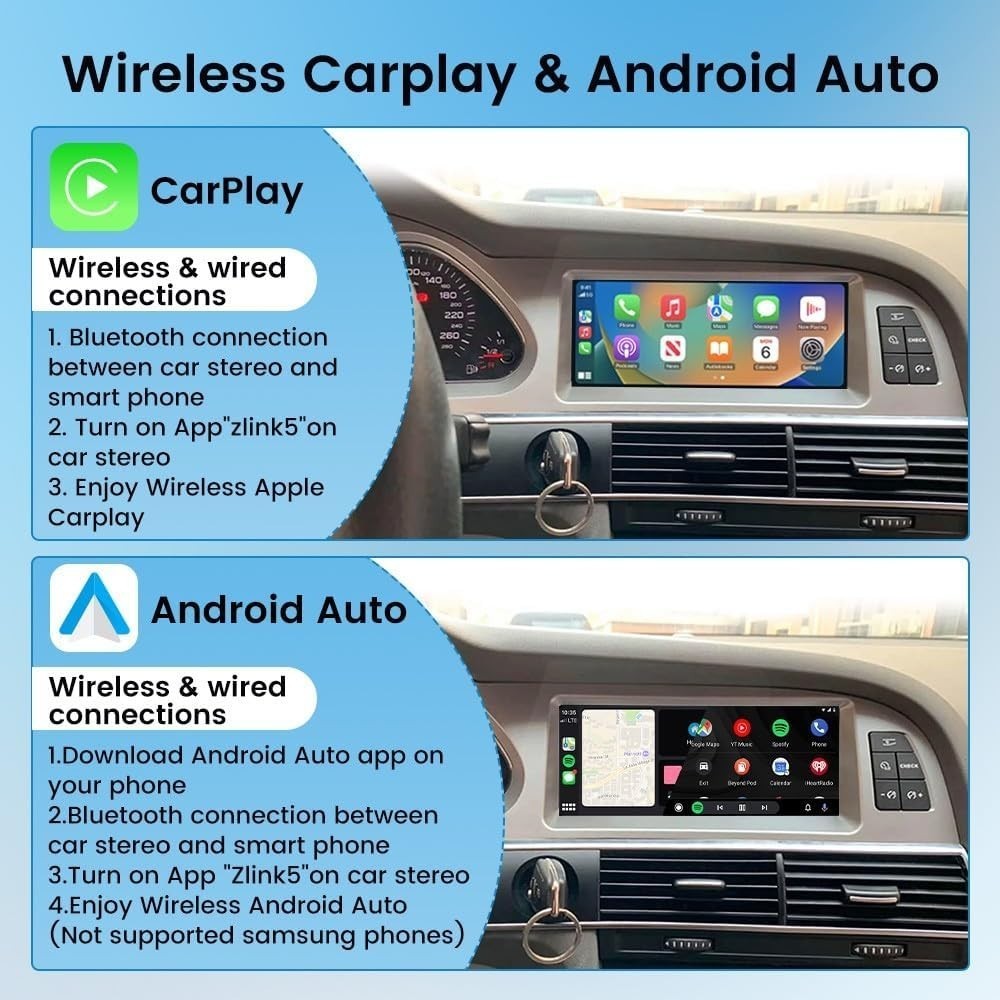 8.8″ Android Car Radio Stereo Apple CarPlay 128G For AUDI A6 S6 C6 RS6 2005-2011