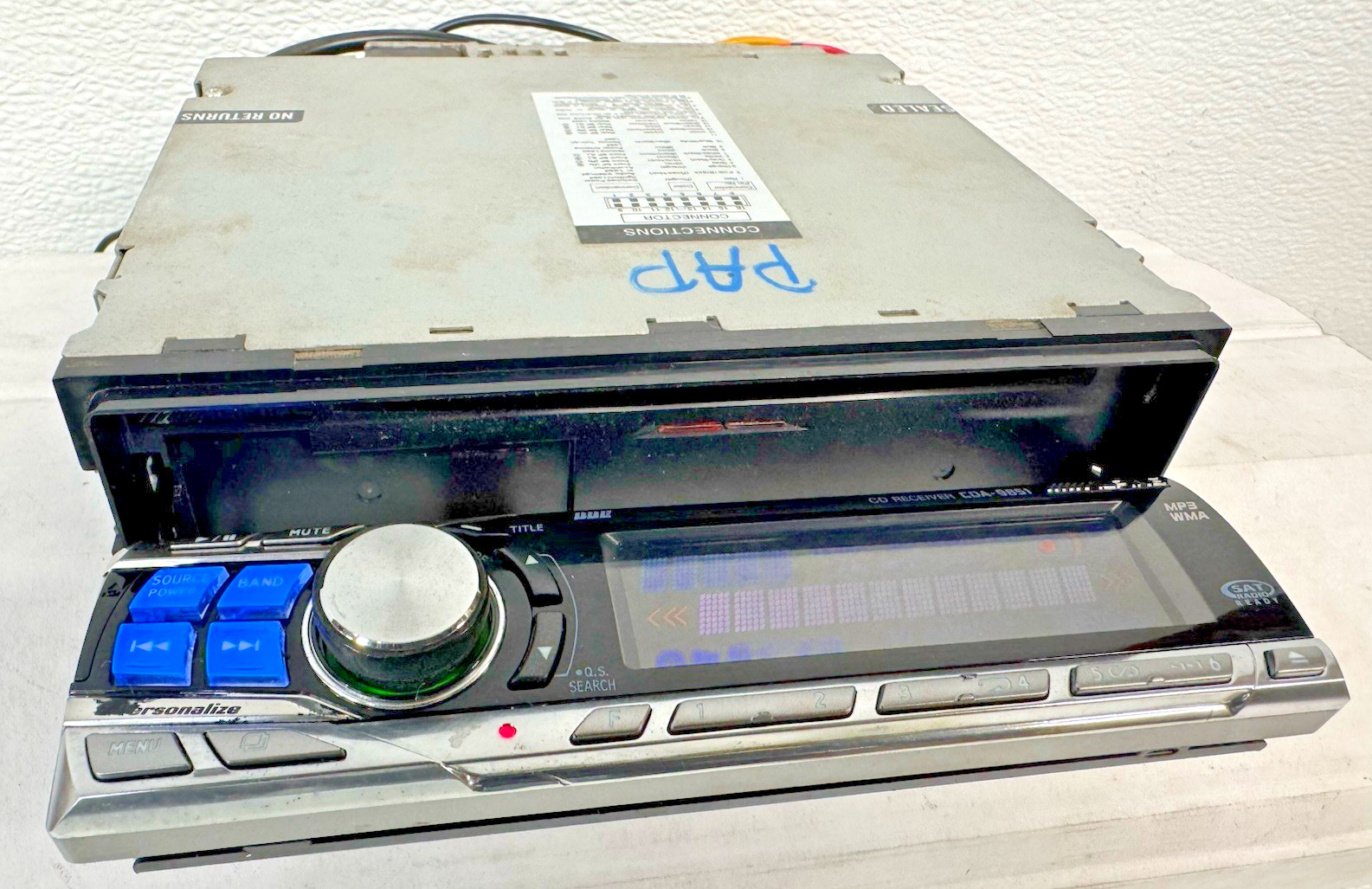 Alpine CDA-9851 CD player radio stereo single din MP3 WMA SAT Ready Rare EQ