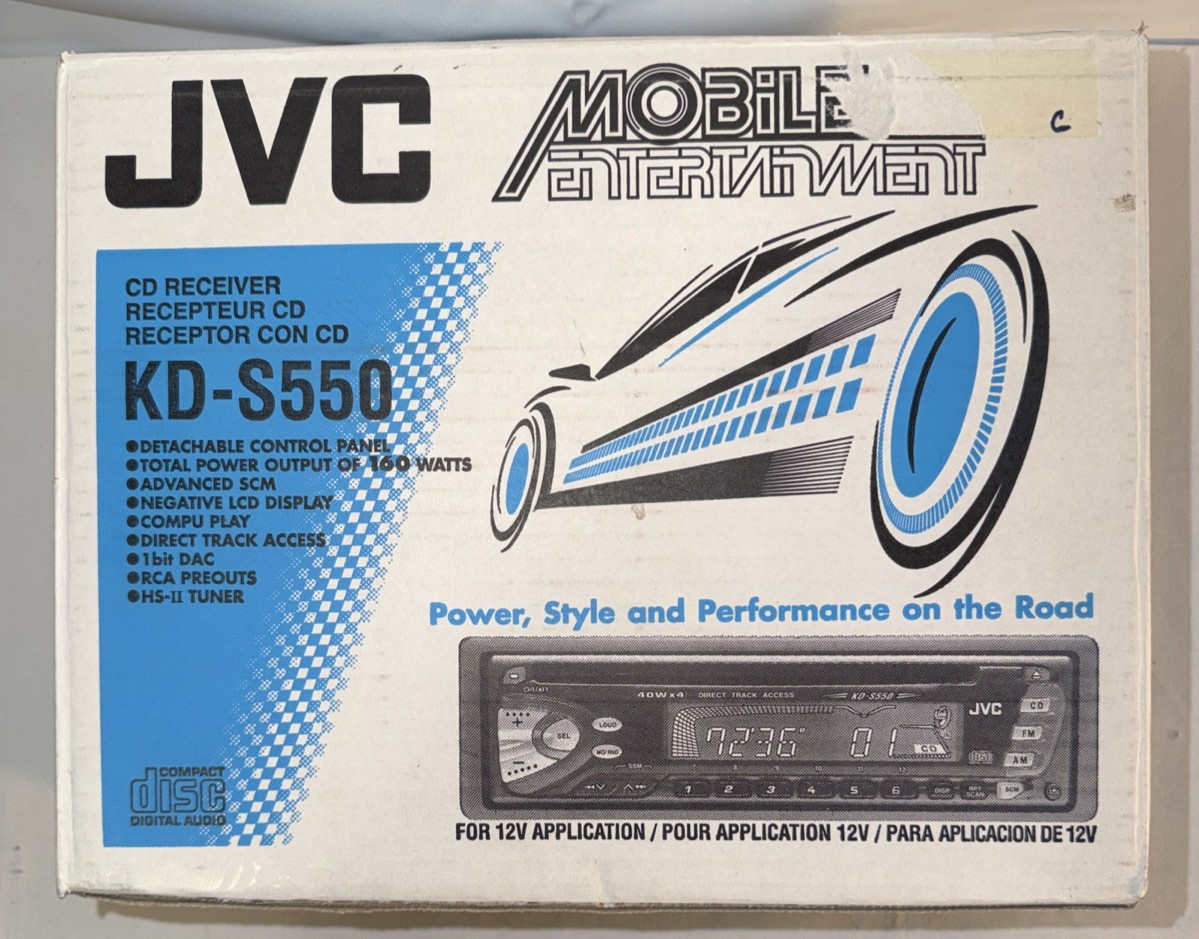 JVC KD-S5050 Car CD Player Receiver AM/FM Stereo Radio Open Box