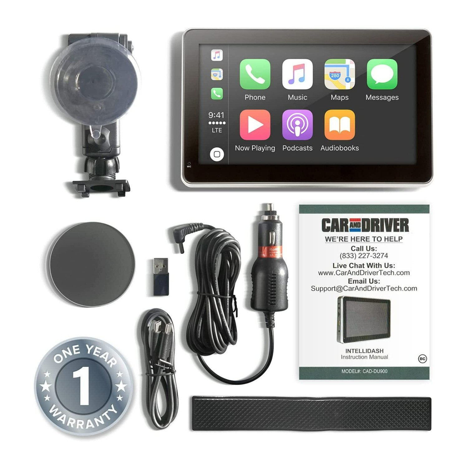 Car and Driver Intellidash 7 In IPS Touchscreen Bluetooth Multimedia Player