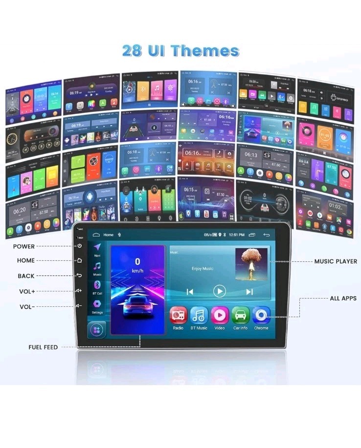 Ford F150 2009-2014 Car Radio Stereo Wireless CarPlay Android Auto GPS 9″