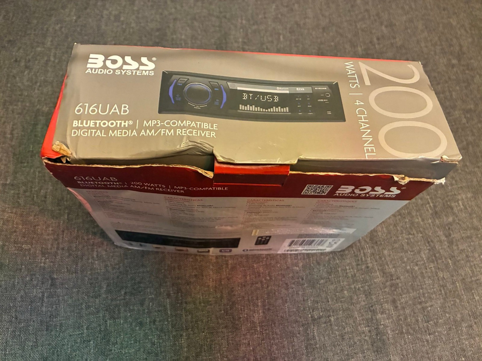 OPEN BOX – BOSS Audio Systems 616UAB 1 DIN Digital Media Bluetooth USB AUX AM/FM