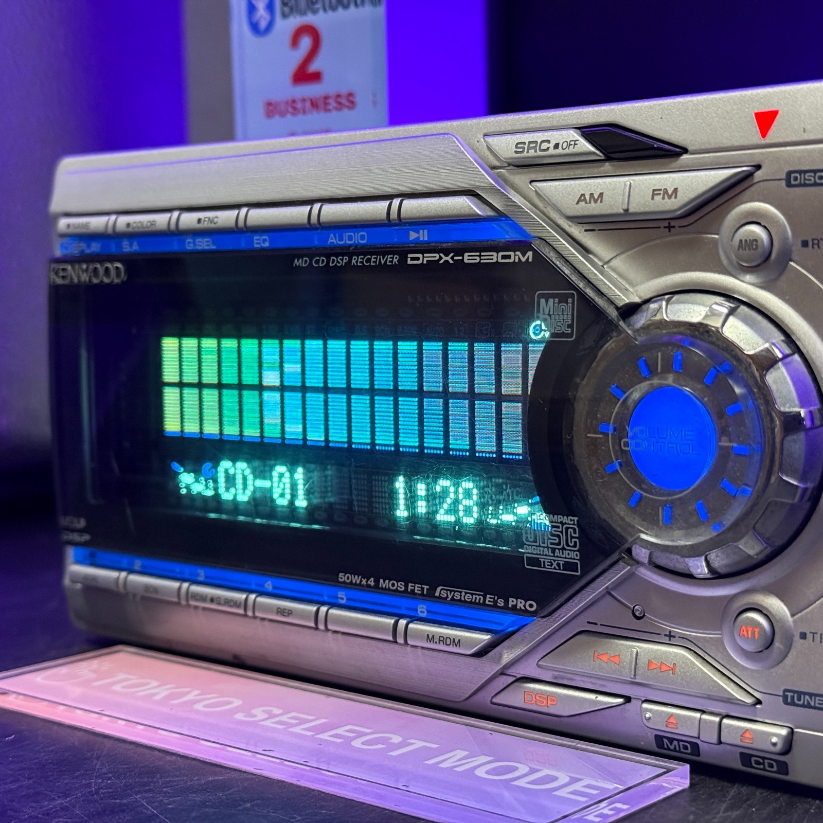 KENWOOD DPX-630M Car Audio 2DIN CD MD Added Bluetooth JDM DSP Tested In Stock