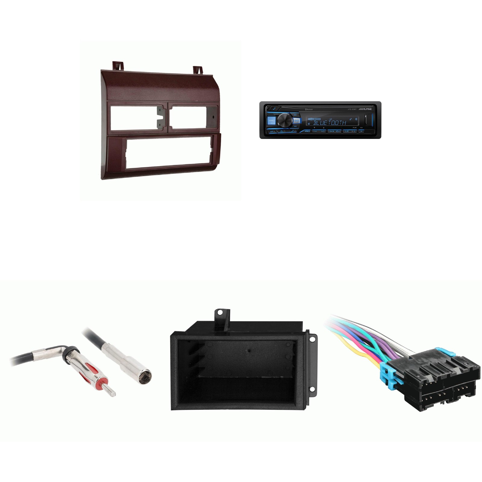 Chevrolet GMC CK 88-94 Alpine UTE-63BT Bundle Maroon Red Dash