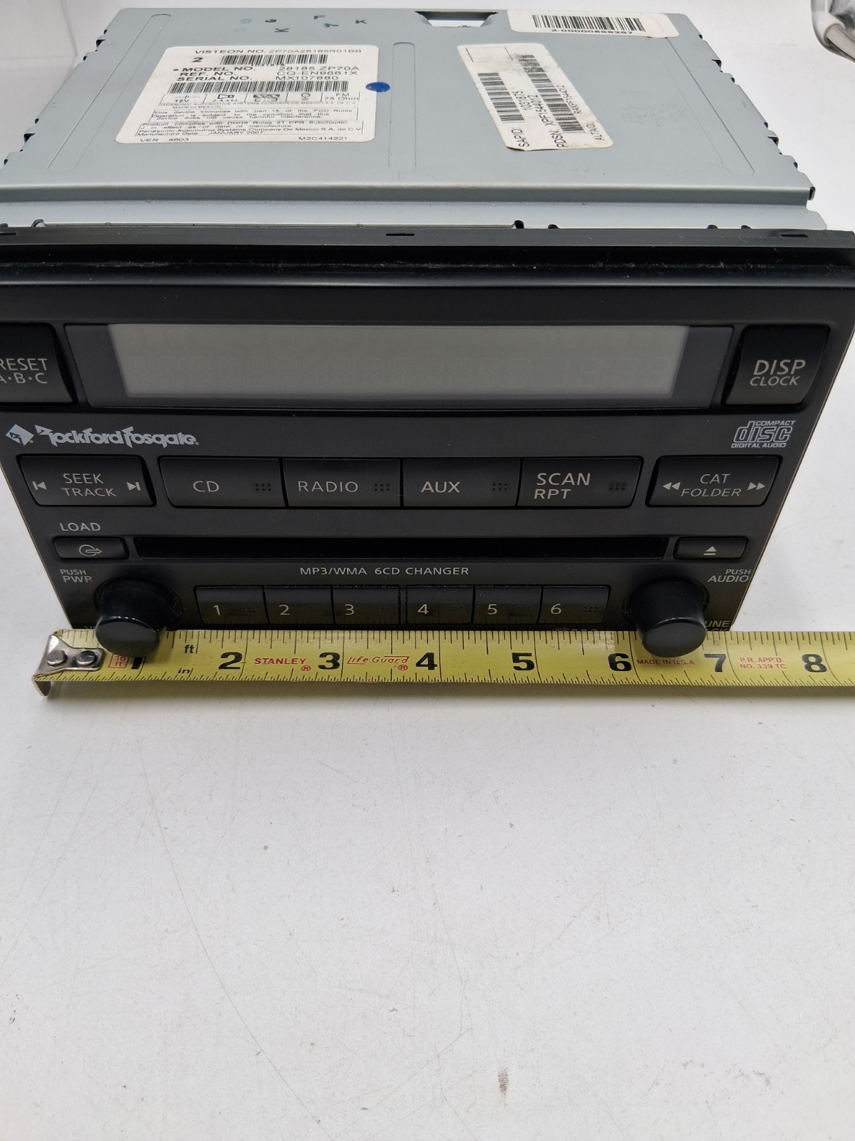05 – 07 Nissan Frontier & Xterra Radio Cd Changer Player 28185 ZP70A
