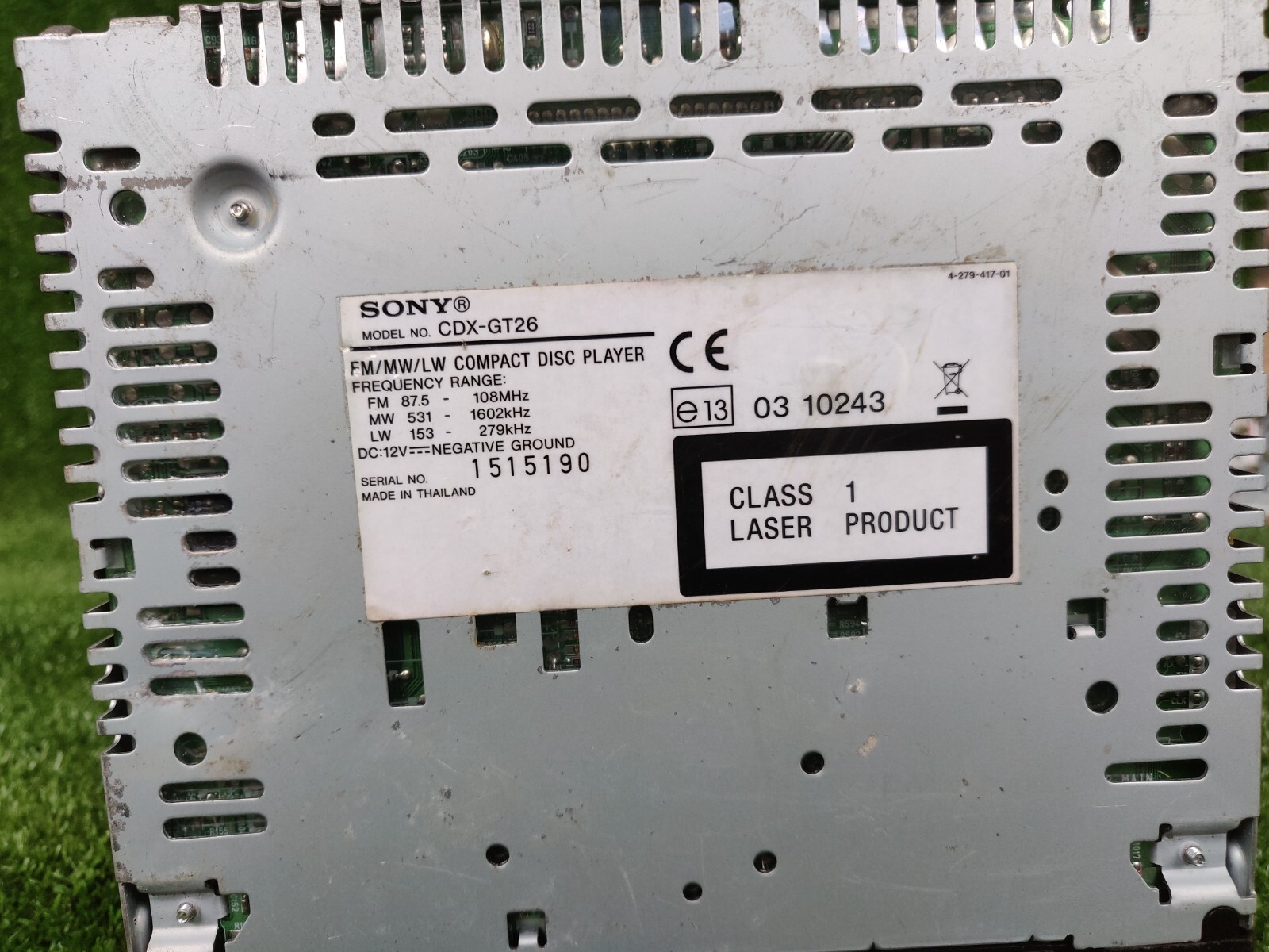 Sony Cdx-gt26 Cdxgt26 Oem Original Car Radio