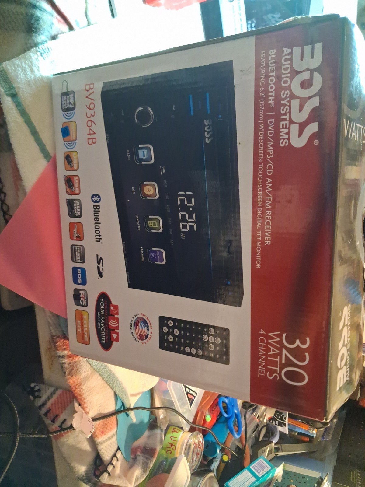 Boss BV9364B AUDIO SYSTEM BLIETOOTH DVD MP3, CD, AM, FM RECEIVER,320WATTS