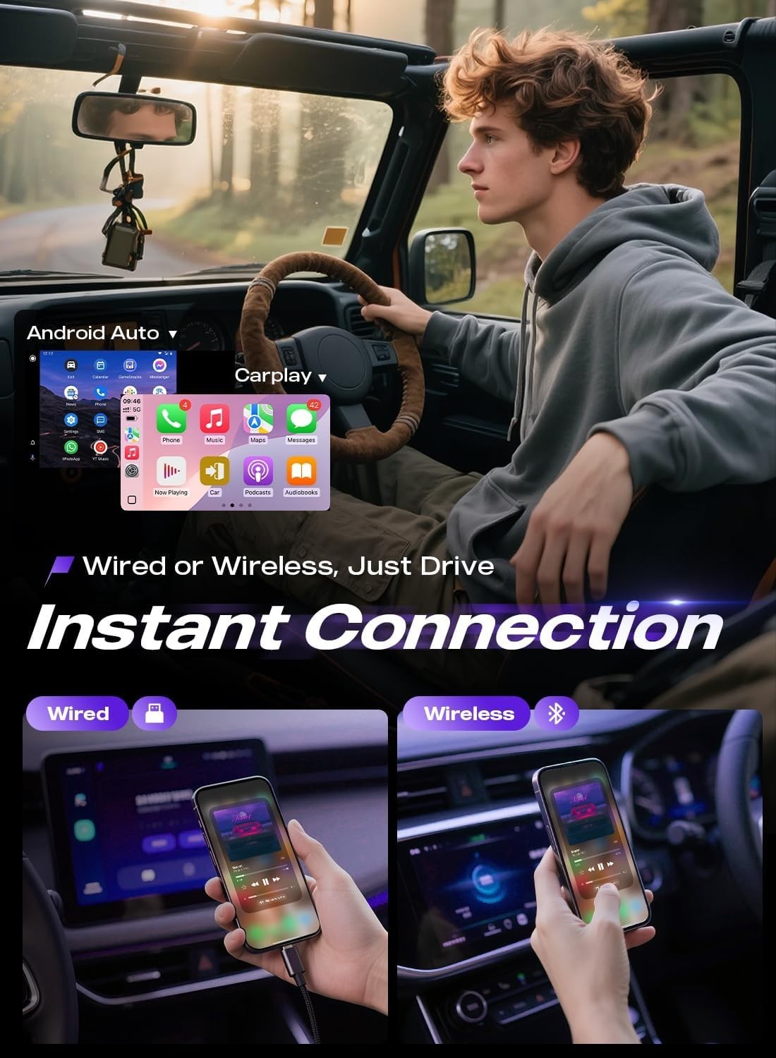 Firstnav Car Radio for Toyota Tundra 2007-2013 10.2″ QLED Bluetooth 5.0 CarPlay