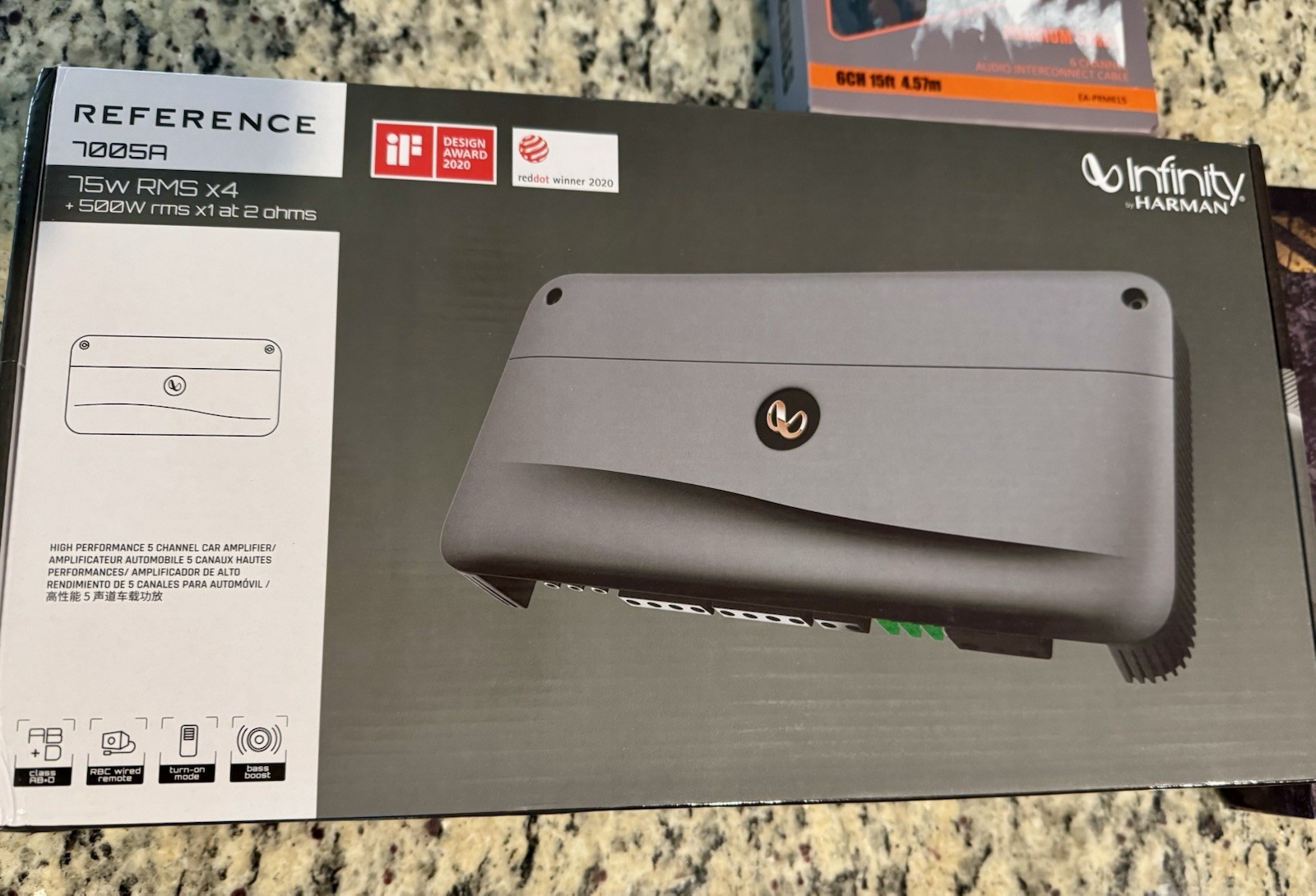 Infinity Reference-7005A 5-Channel Amplifier w/ 4ga Amp Kit & 6Ch RCA New in Box
