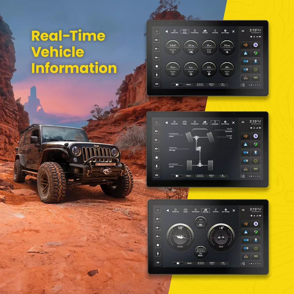 Stinger IX212 12.8″ Floating Multimedia Display System Car Wireless Carplay BT