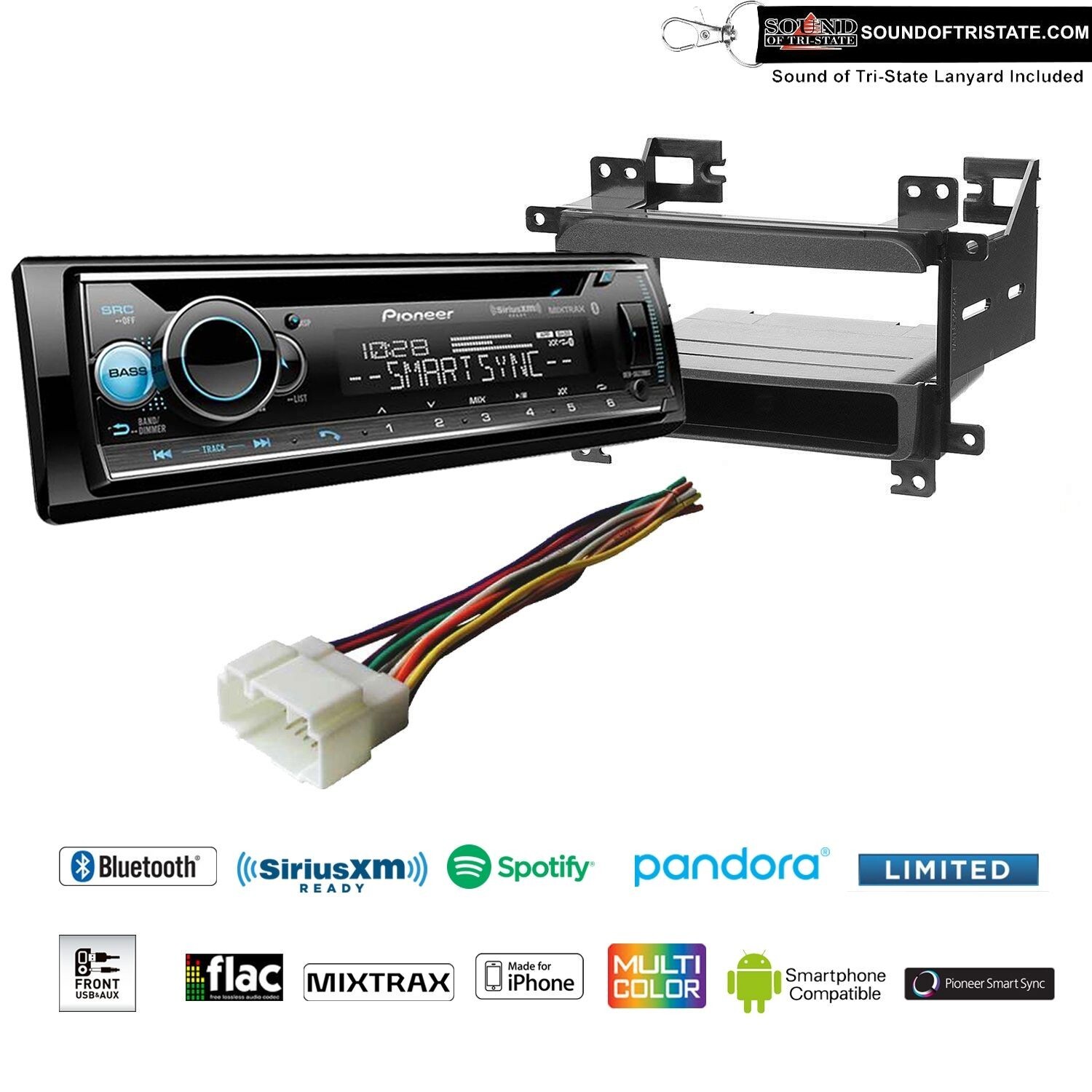 Pioneer DEH-S6220BS CD Receiver Dash kit Fits 1998-Up Honda and Suzuki
