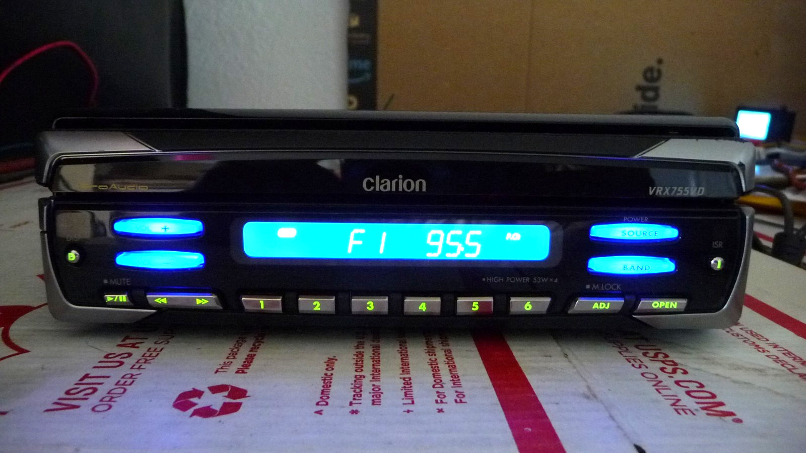 CLARION VRX755VD 7in tilt touchscreen display old school CD MP3 DVD stereo JAPAN