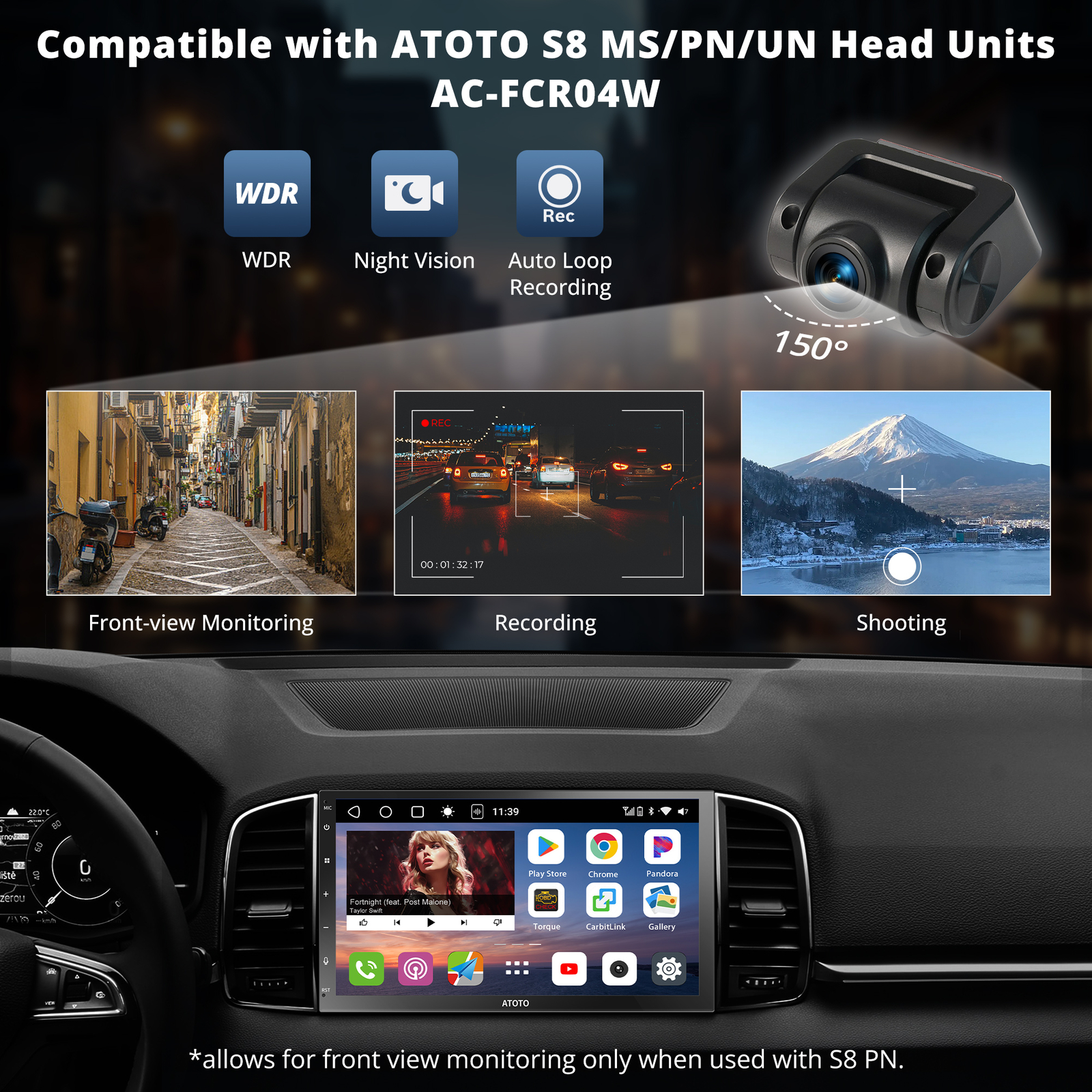 ATOTO 7″ 2DIN Car Stereo Bluetooth 4G LTE 4G+32G SCVC Upgraded QLED Screen Ver.