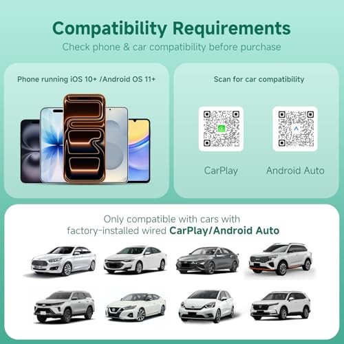 M1-C Wireless CarPlay Android Auto Adapter, Native USB-C Direct USB Type C