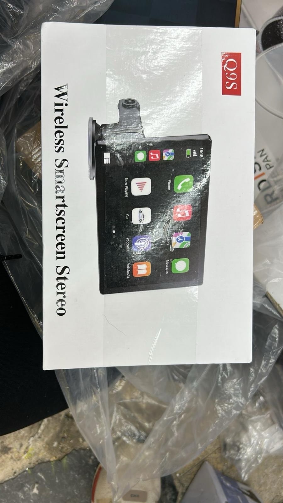 Wireless Apple Carplay with 2.5K Dash Cam, 9″ Touchscreen Car Stereo NEW
