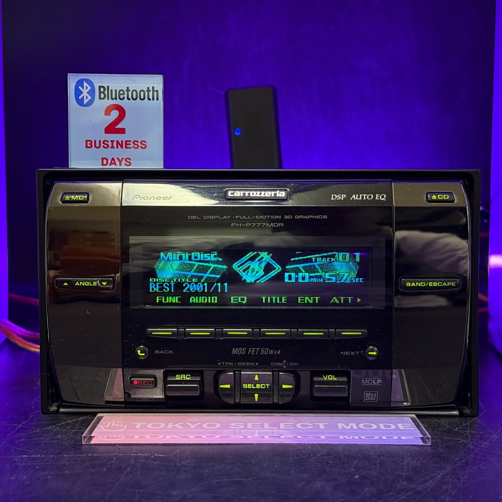 Pioneer Carrozzeria FH-P777MDR 2DIN Car Audio CD MD Bluetooth MD-Rec Player JDM