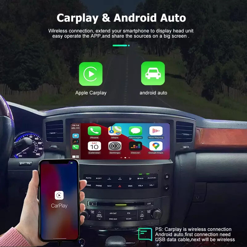 12.5″ Android Carplay Car Stereo Radio GPS Navi 4+32GB For 2007-2015 Lexus LX570