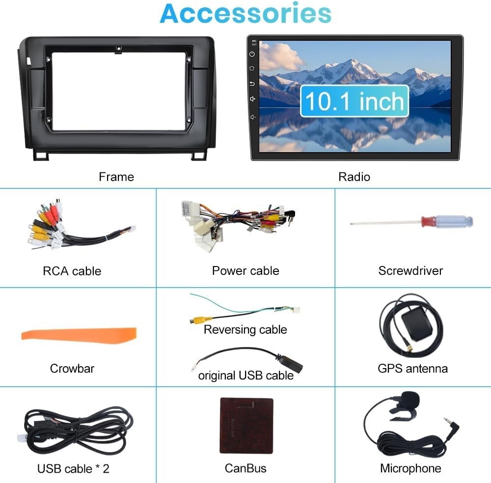 Toyota Tundra 2007-2013 Sequoia 2008-2018 Android13 Car Stereo GPS Radio 64G