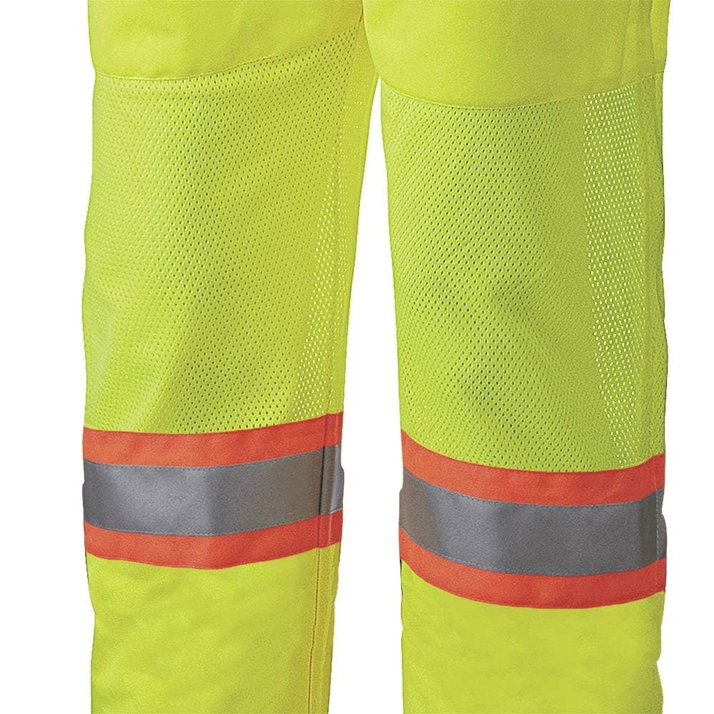 Traffic Safety Coverall ANSI 107-20 Class 3 Type P & R, XS, Yellow/Green