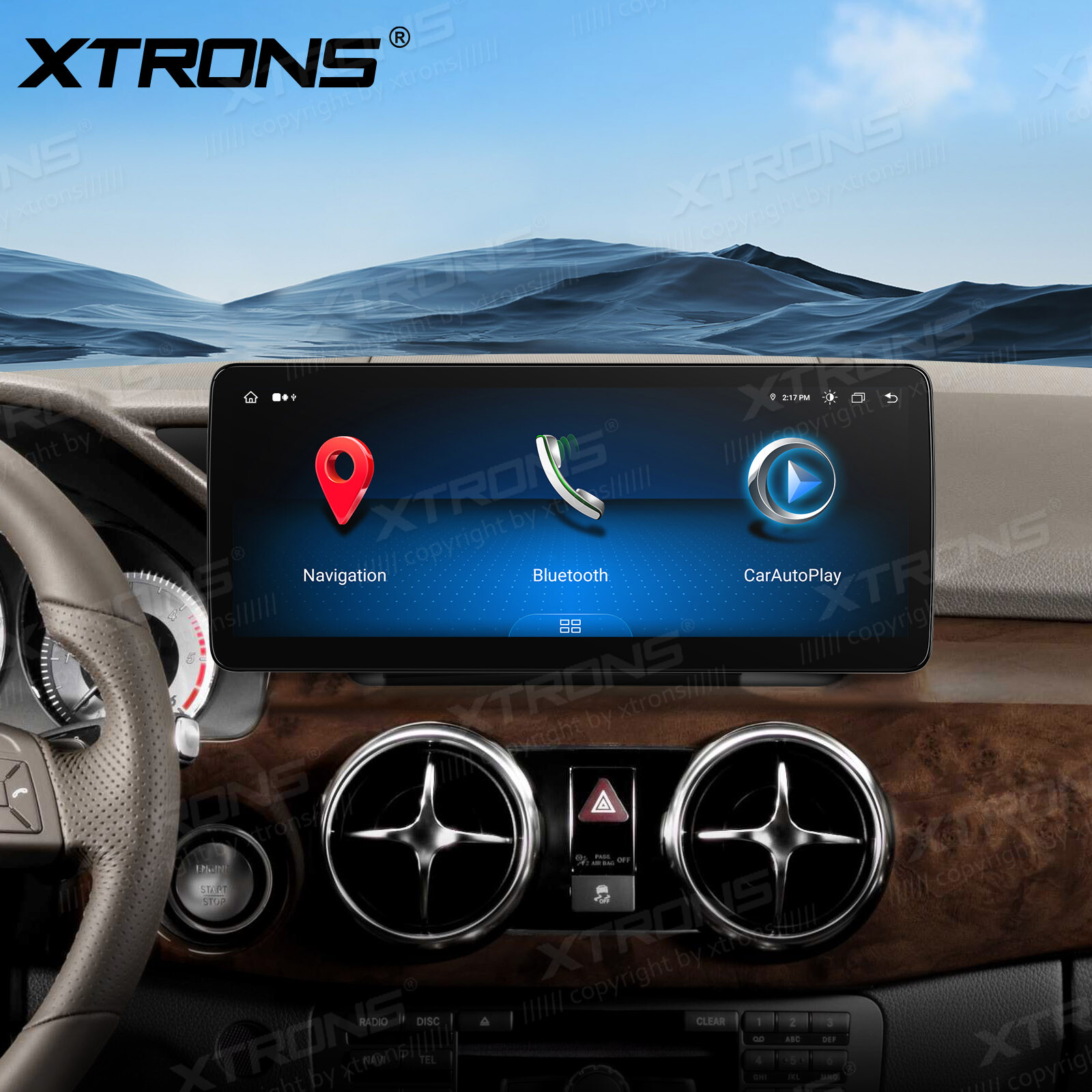 Android 13 Octa-Core 4+64GB Car Play Stereo GPS For Mercedes-Benz X204 2013-2015