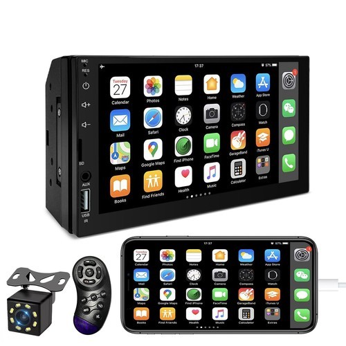 Car Radio For Apple/Andriod Carplay Car Stereo Touch Screen 2Din Camera