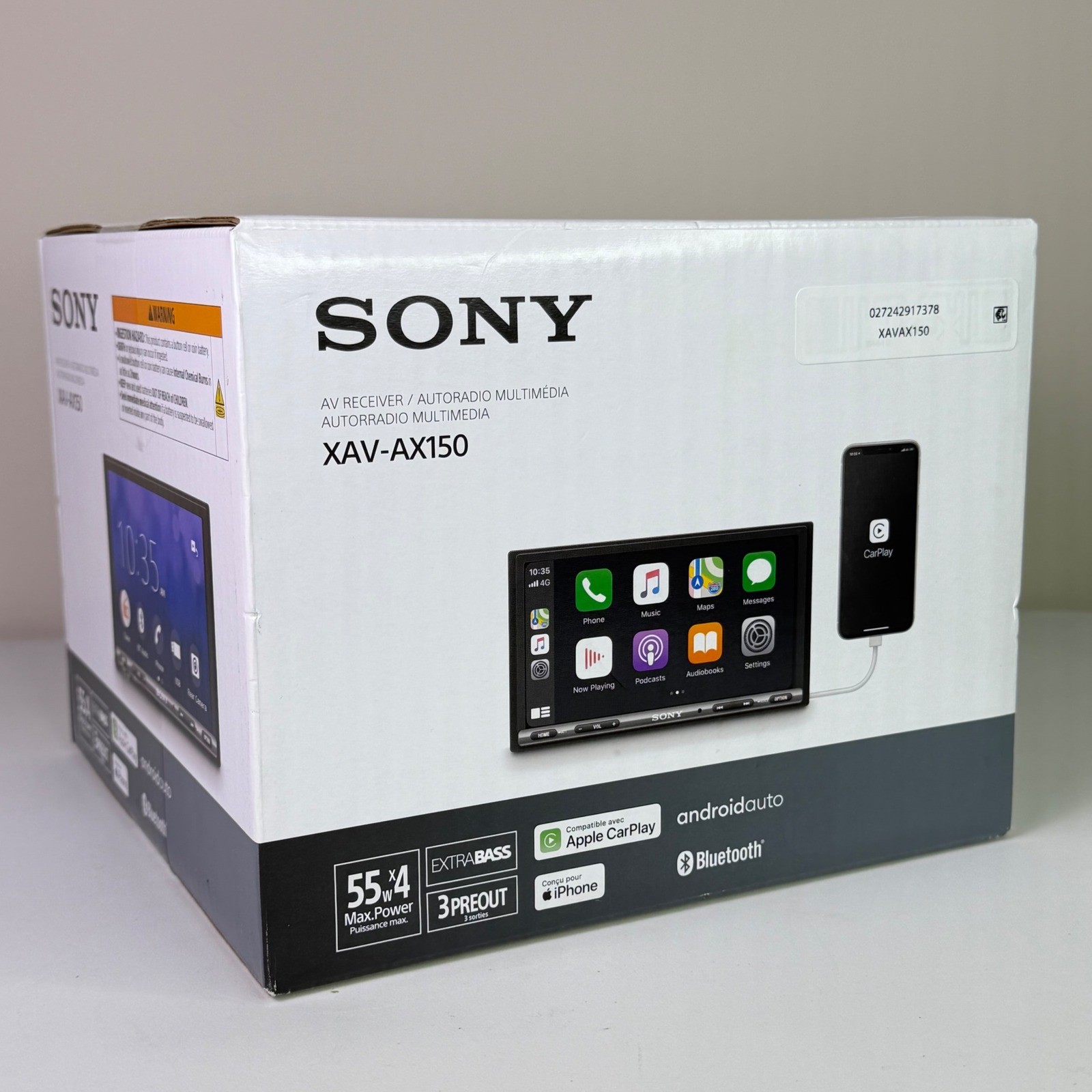 Sony XAV-AX150 6.95in Apple CarPlay Android Auto Bluetooth Car AV Receiver NEW