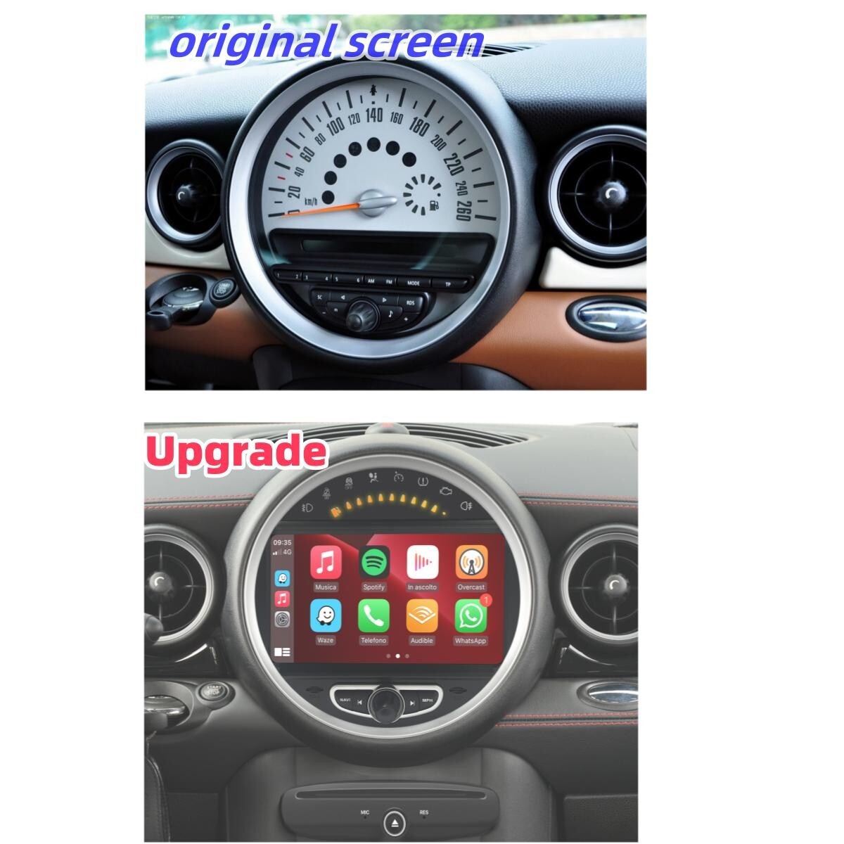 Android Stereo Touch screen For BMW Mini Cooper R56 R57 R58 Upgrade 256G ForUSA
