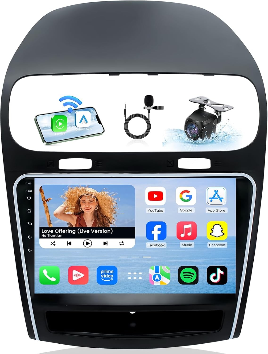 For 12-19 Dodge Journey Car Stereo Radio Player GPS Navi Android 13 Carplay