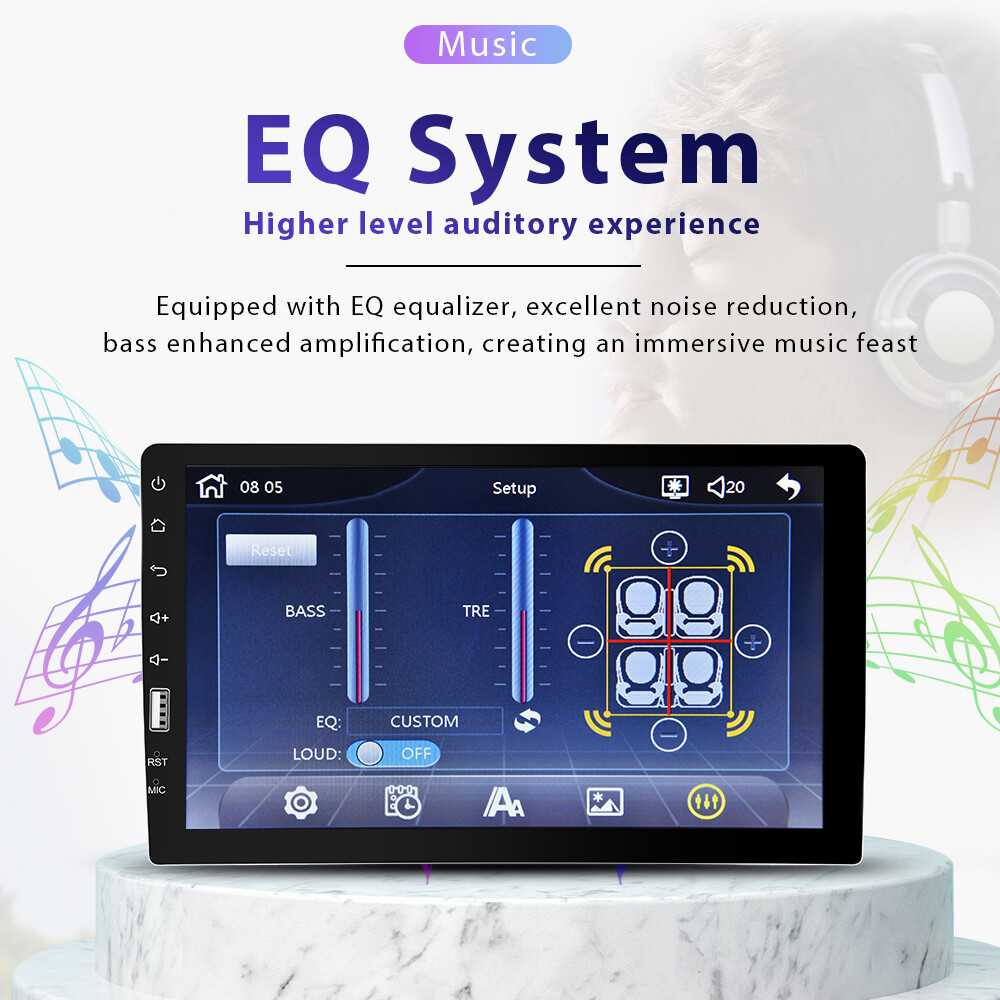 9 Inch Car Radio Apple Carplay Single Din Touchscreen Car Stereo Bluetooth + Cam