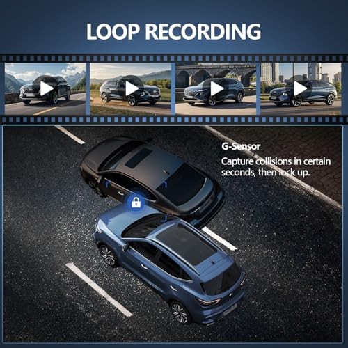 Wireless CarPlay Screen with 2K Dash Cam, 8.1″ Portable 8.1 Inch CarPlay