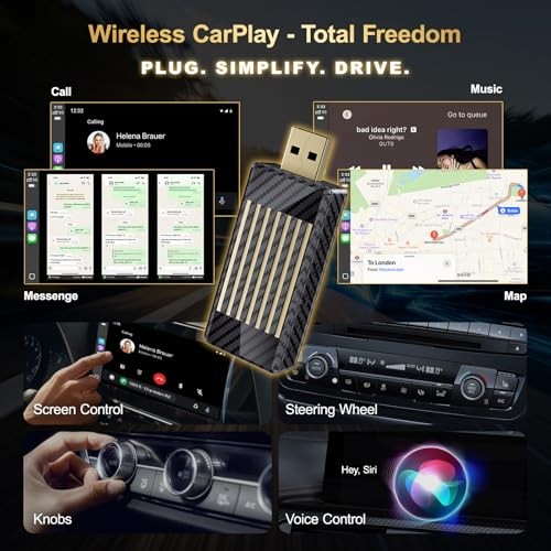 Wireless CarPlay & Android Auto Adapter AI Magic Box,Built-in Play Store Gray
