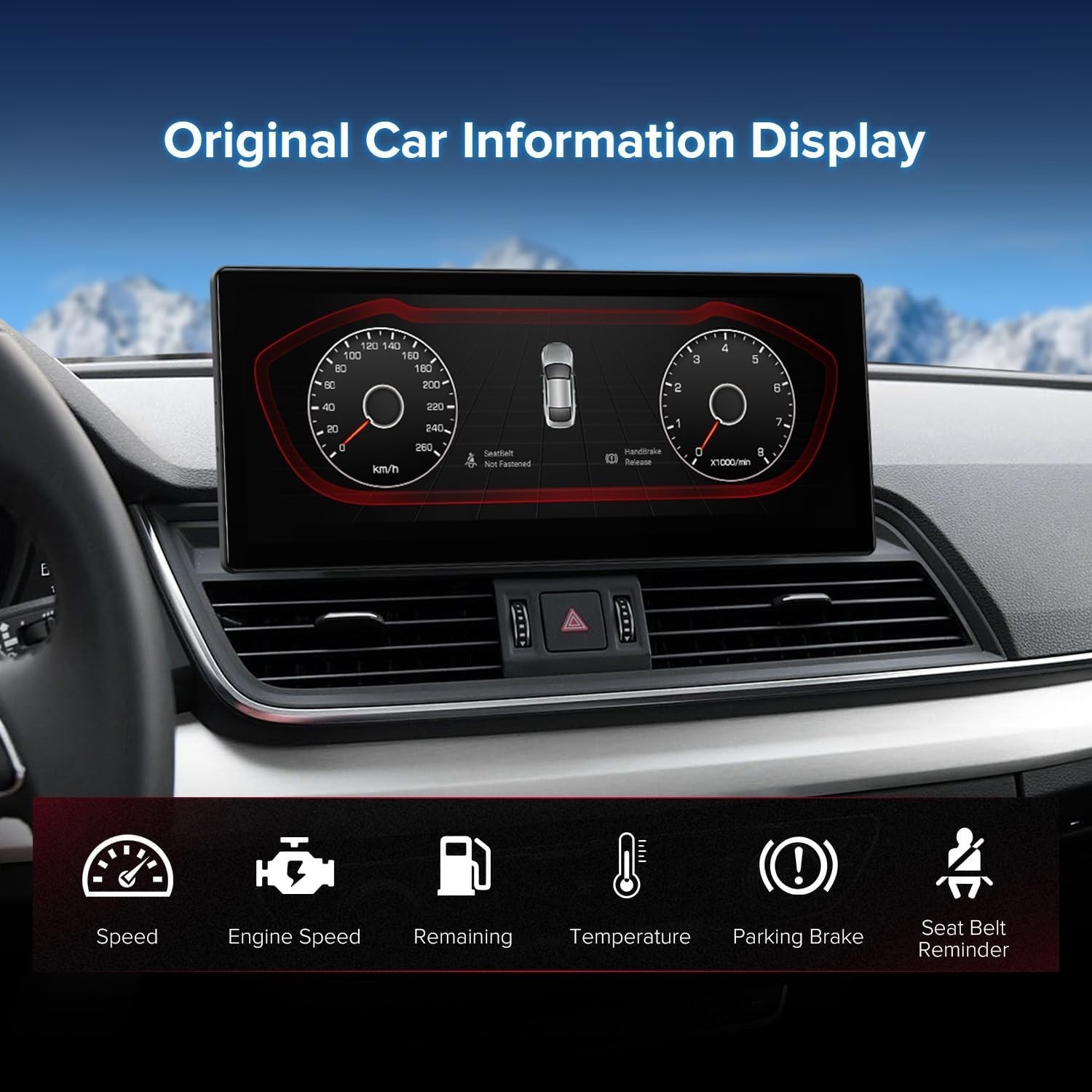 12.3″ For Audi Q5 2017-2020 Car Gps Stereo Radio Android Navigation WIFI 8+128G