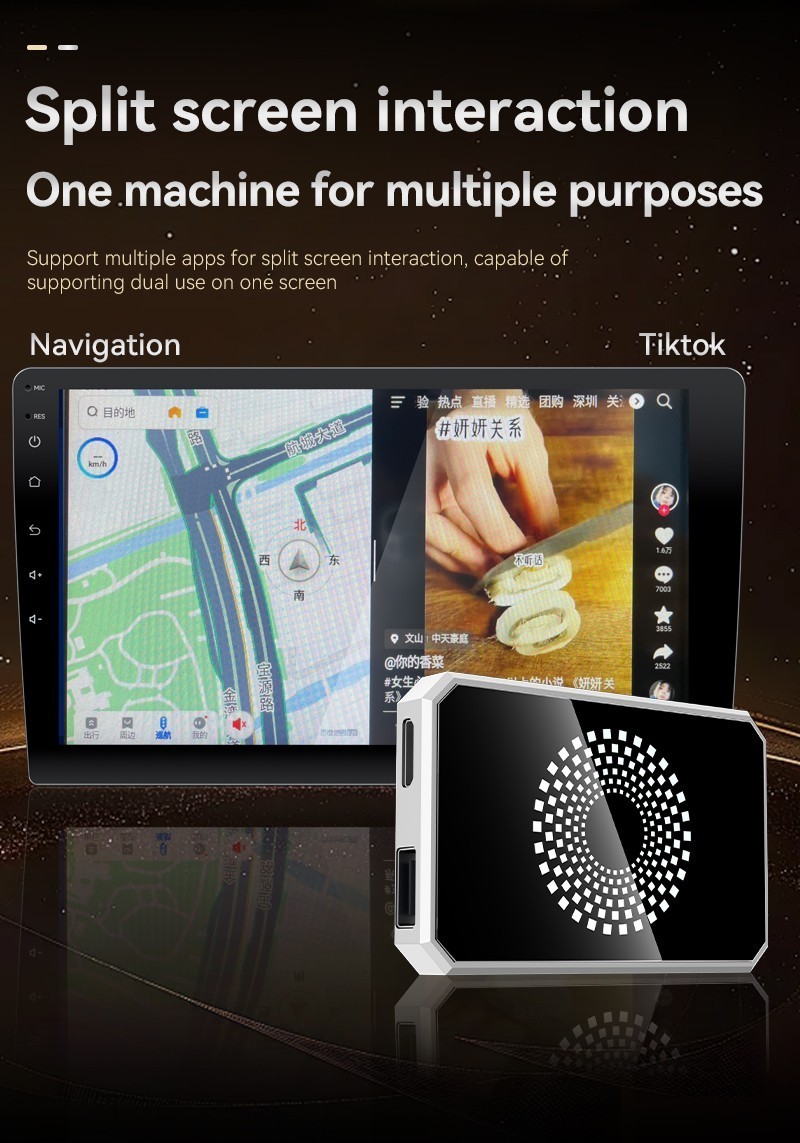 Wireless CarPlay AI Box Android 13 Auto WIFI Adapter Support Netflix YouTube
