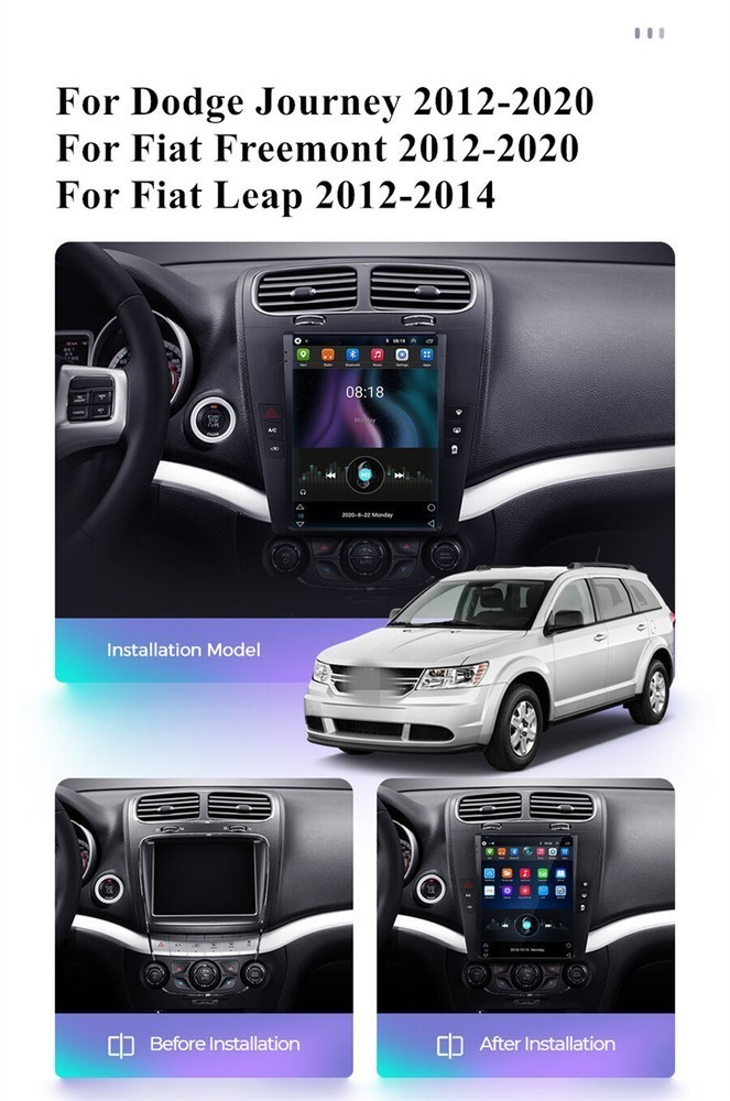 9.7″ Android Car Stereo Radio CarPlay GPS Maps Navi For Dodge Journey 2012-2020
