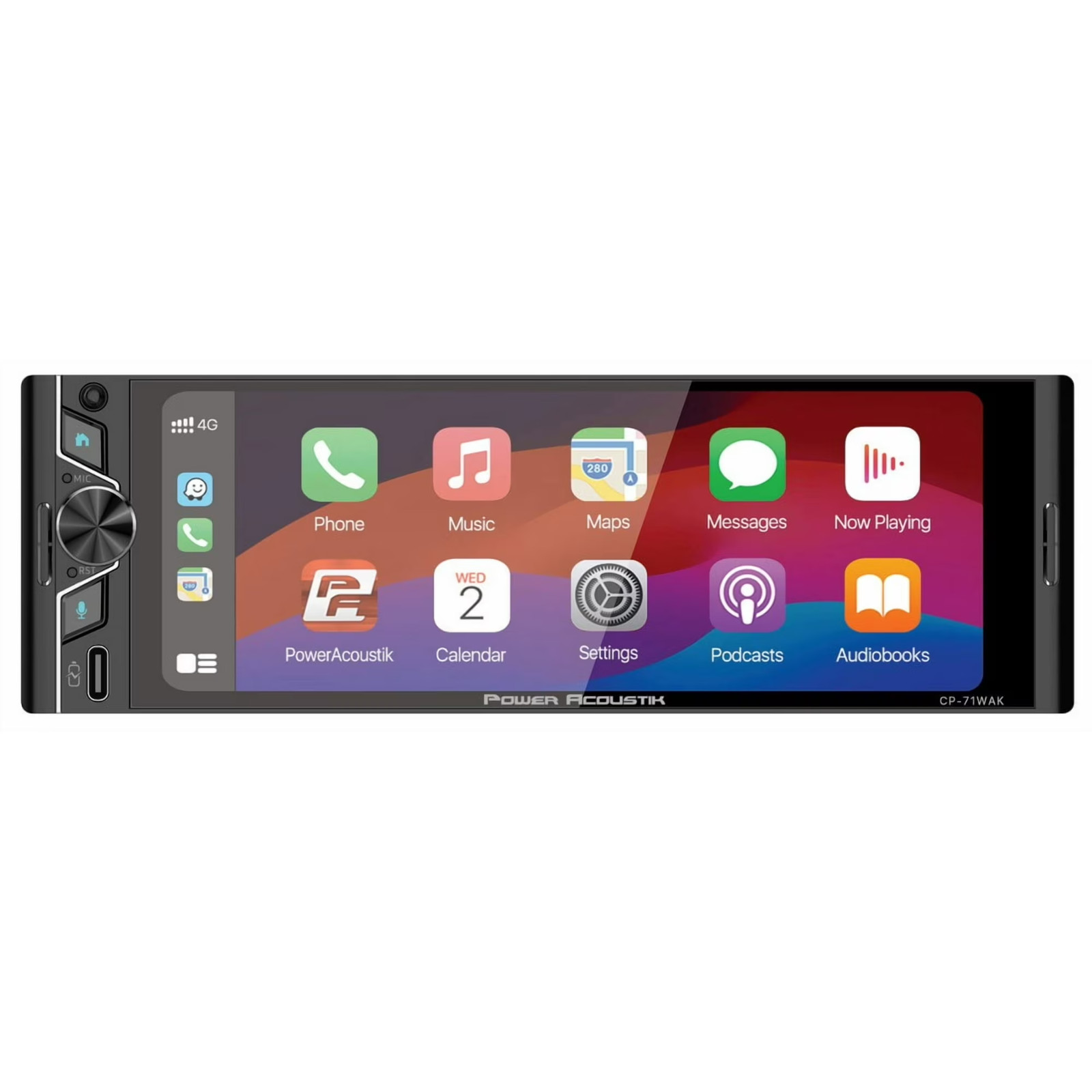 Power Acoustik CP-71WAK Single DIN 6.5″ Color Touchscreen Car Stereo with Blueto